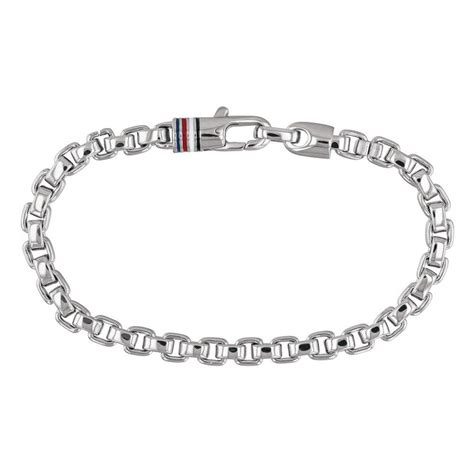 tommy hilfiger stainless steel box chain bracelet|tommy hilfiger stainless steel bracelet.